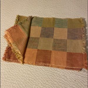 4 Multicolored plaid Place Mats & Matching Napkins